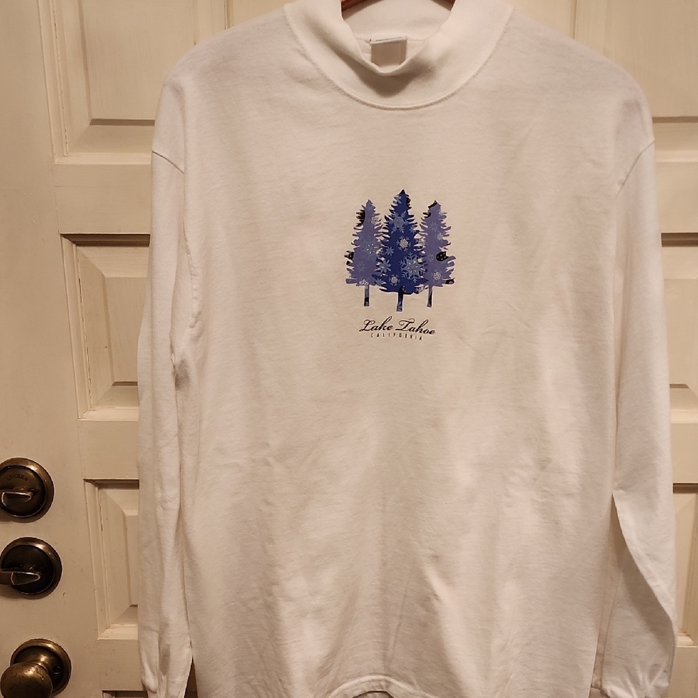 LAKE TAHOE, CA EMI Sportswear Size M With Purple Pine Trees